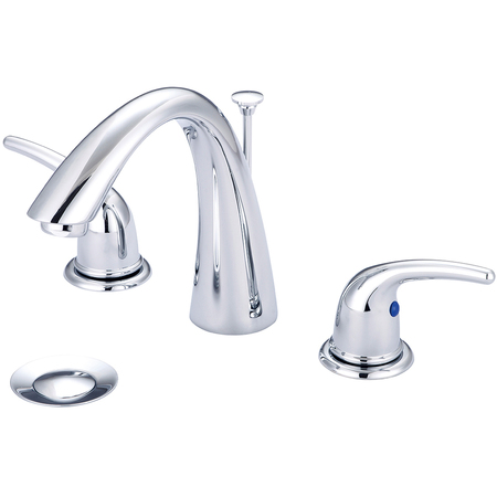 OLYMPIA FAUCETS Two Handle Widespread Bathroom Faucet, Compression Hose, Chrome, Flow Rate (GPM): 1.2 L-7470